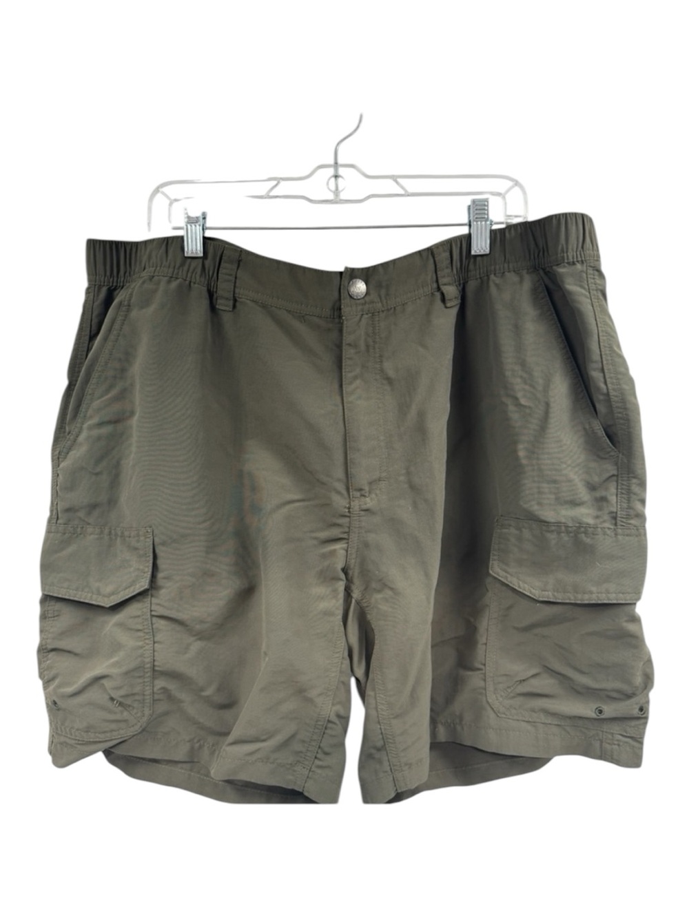 White Sierra Green Cargo Shorts with Relaxed Fit  Size XXL